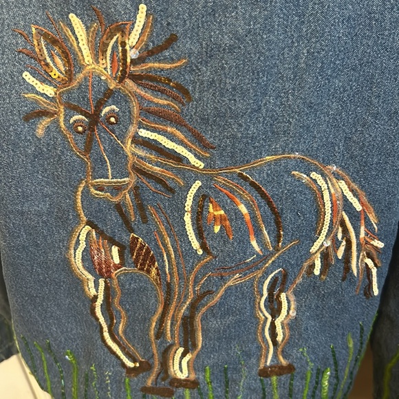 Tantrums embellished denim horse jacket - Picture 2 of 13